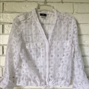 Lark Lane Women’s White Blouse Sz 8